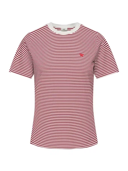 JDY Tricou JDYPISA roşu închis alb