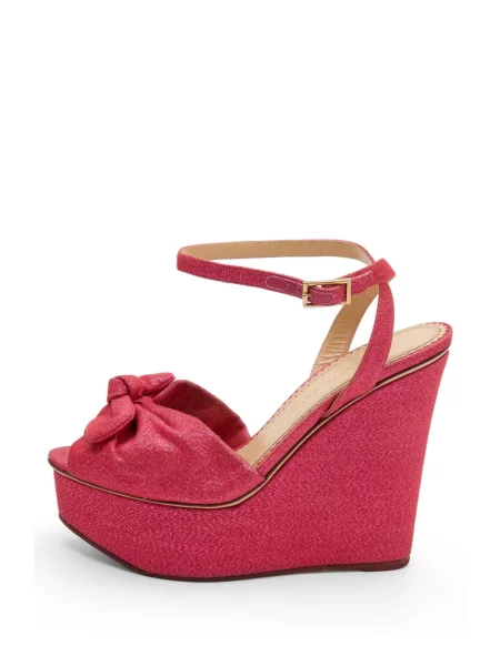 Sandale Charlotte Olympia cu funde cu pană roz