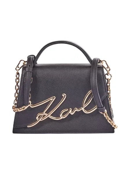 Torebka crossbody Karl Lagerfeld skórzana czarna