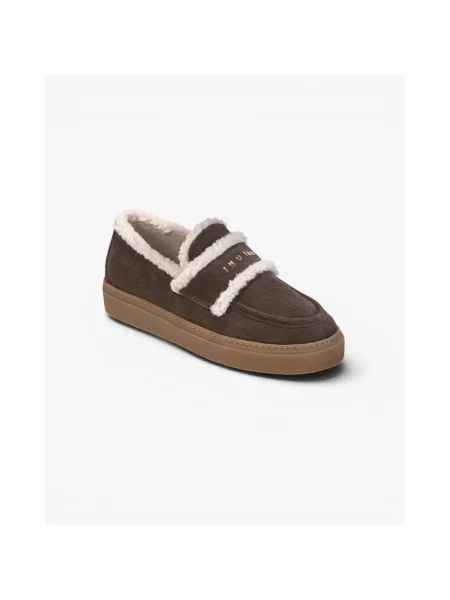Inuikii mokasyny zamszowe Shearling Loafer brązowe