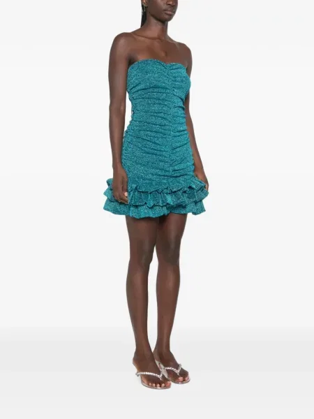 Rochie mini Amen cu volane albastru
