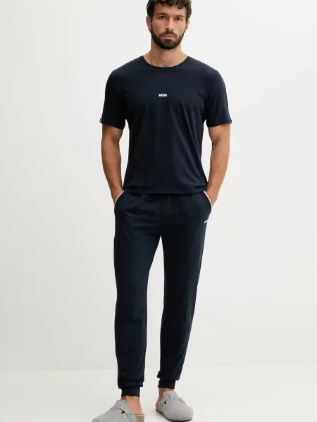 BOSS loungewear kratka majica z elastanom Unique T-Shirt modra