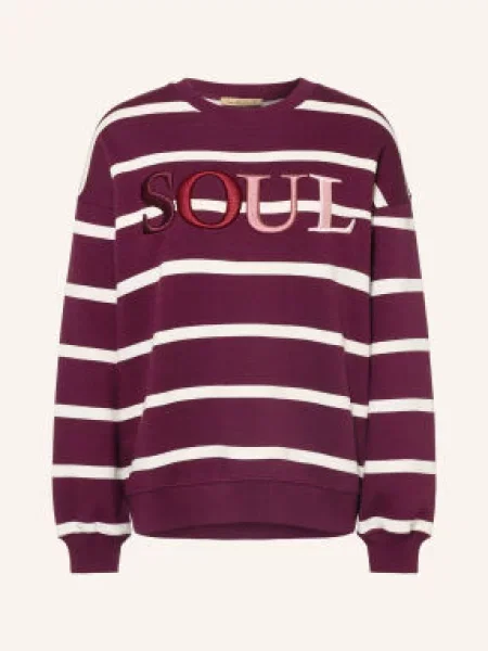 Smith & Soul Bluza Oversize lila biała