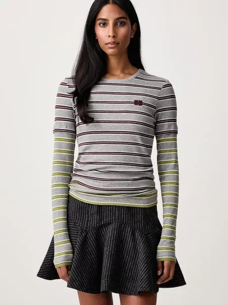 GANNI longsleeve z Double Sleeve