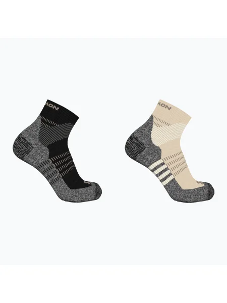 Olcsóbban. Trekking zokni Salomon X Ultra Access Quarter 2 pary bleached sand/black. Méret: EU fekete
