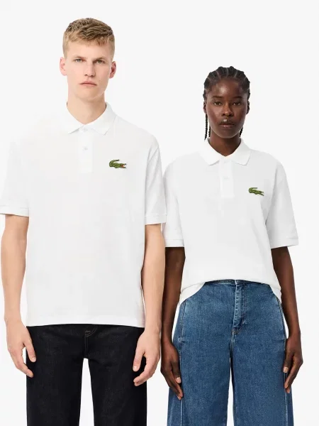 Поло Lacoste белое