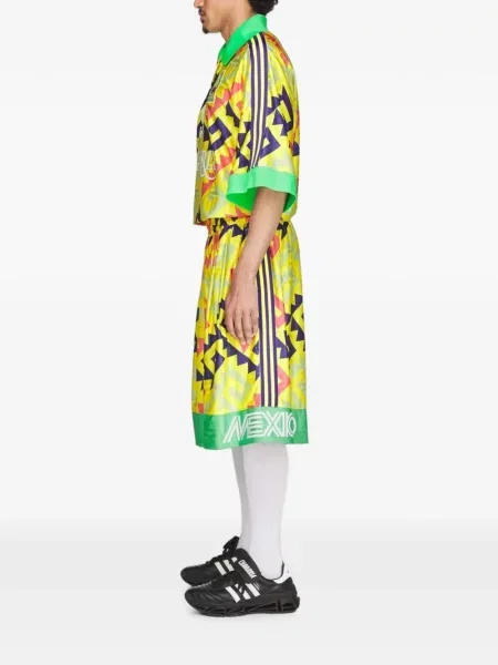 Geacă Adidas cu broderie cu dungi negru