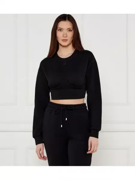 Patrizia Pepe Hanorac | Cropped Fit negru
