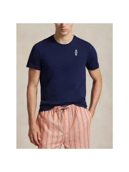 Piżama Polo Ralph Lauren Underwear z logo niebieska
