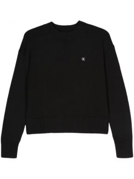 Pulover Calvin Klein cu aplicații negru