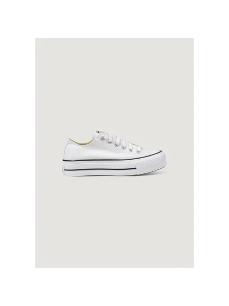 Plátené tenisky Converse Chuck Taylor All Star na platforme biela