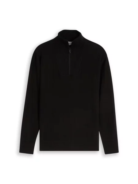 TOM TAILOR DENIM Pulover negru