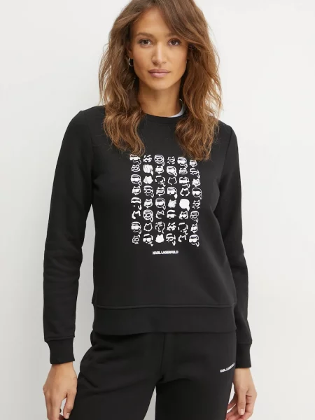 Karl Lagerfeld bluza z nadrukiem czarny