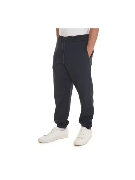 Joggery Emporio Armani ze stretchu niebieskie