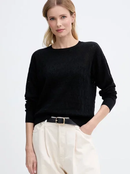 DKNY pulover za žene s pamukom crna