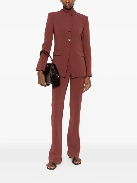 Pantaloni Patrizia Pepe din crep roșu