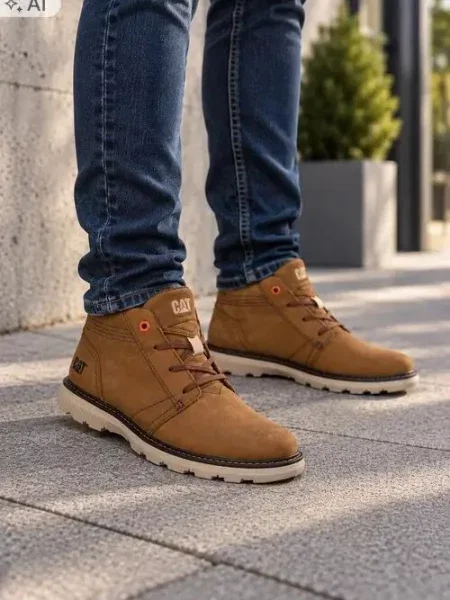Buty trekkingowe wysokie skóra trapery CATERPILLAR TREY brązowe