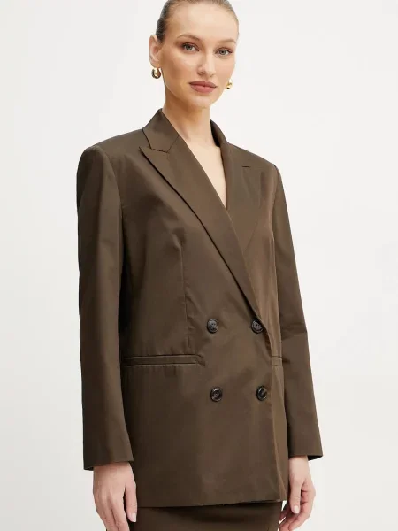 MAX&Co. sacou cu doua randuri de uni maro