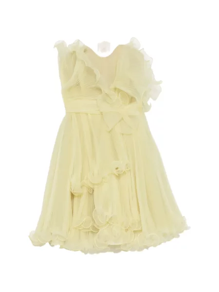 Rochie Marchesa fără bretele galben