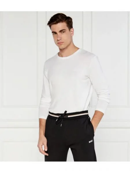 Tricou mânecă lungă Boss Bodywear alb