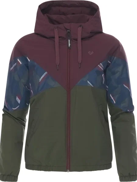 Ragwear Geacă funcțională Rochele Youmodo albastru închis / verde / roșu vin alb