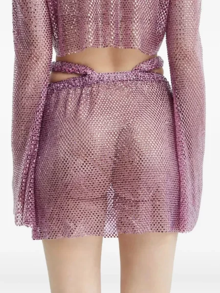 Fusta mini Santa Brands plasă de cristal violet