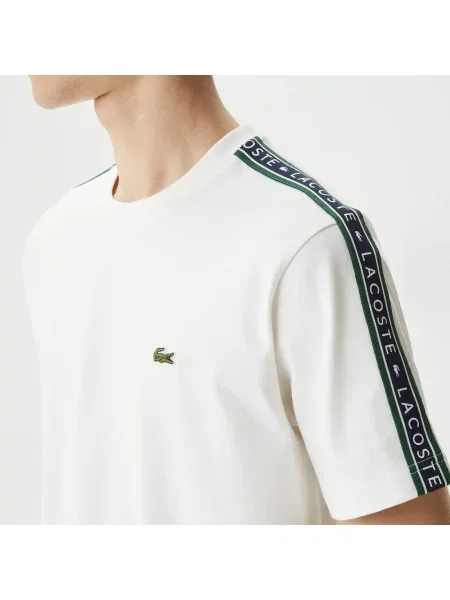 Футболка Lacoste с круглым вырезом белая