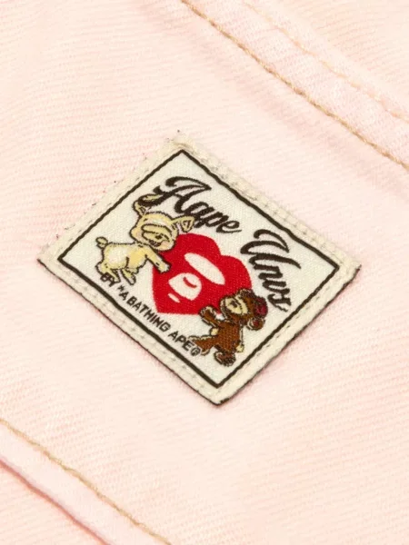 Siuvinėtos plačiakojis kelnės Aape By *a Bathing Ape® rožinė