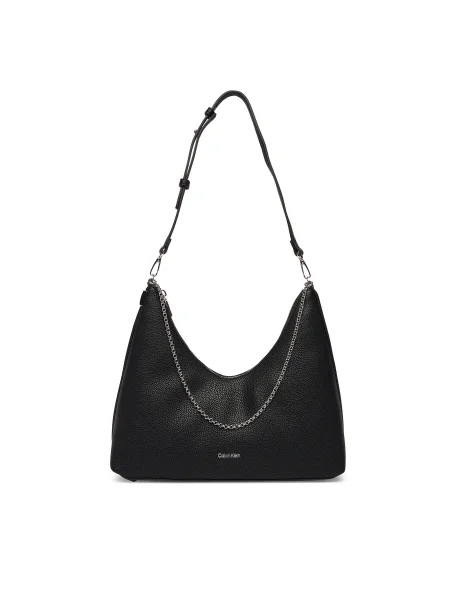 Calvin Klein Kabelka Emblem Hw Pebble Shoulder Bag čierna