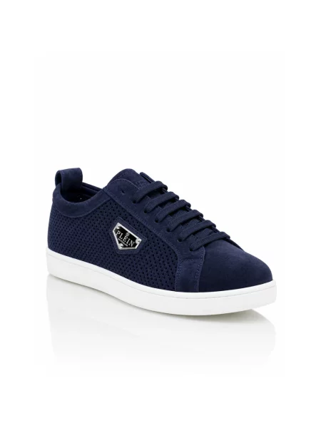 Sneakersy Philipp Plein zamszowe niebieskie