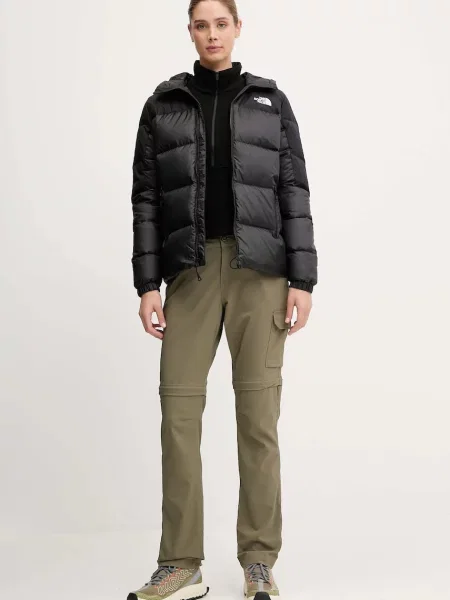 Dámska páperová bunda The North Face Diablo Down Hooded black heather/black čierna