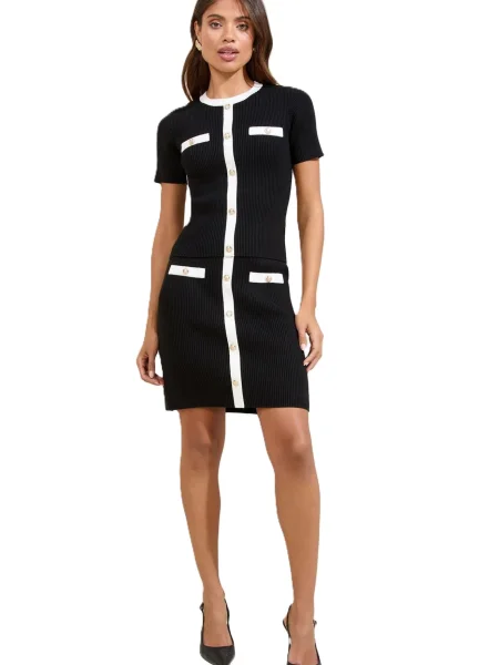 Lipsy Pulover negru alb