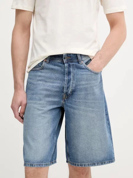 Kratke hlače iz jeansa United Colors of Benetton modra