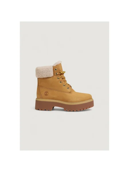Impermeabil pantofi Timberland din nubuc cu platformă bej
