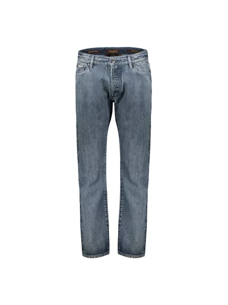 Jeansy straight leg Moorer niebieskie