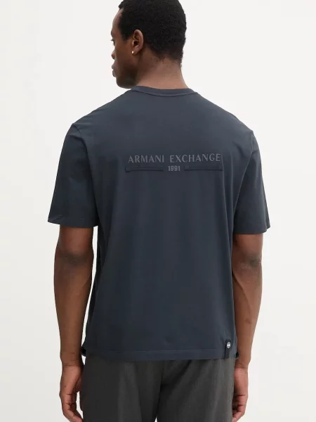 Футболка Armani Exchange з принтом синій