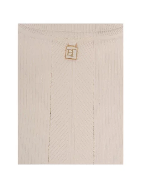 Sweter z golfem Elisabetta Franchi biały