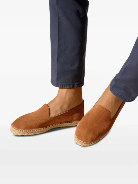 Espadrile Manebi din piele de căprioară slip-on maro