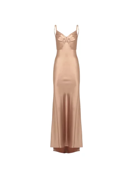 Sukienka maxi Elisabetta Franchi różowa