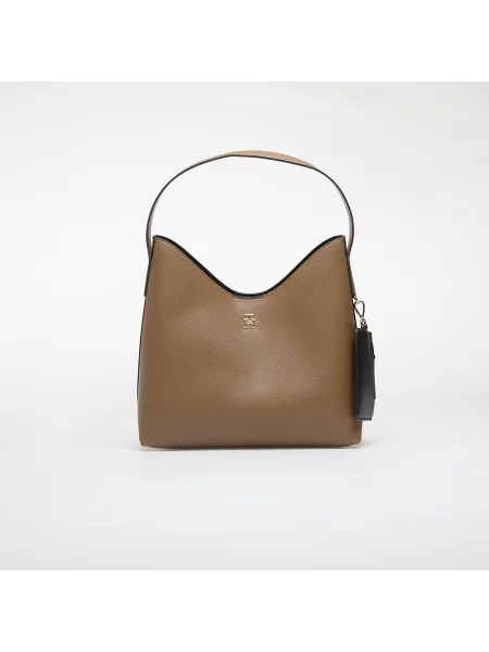 Kabelka Tommy Hilfiger Th Icon Shoulder Bag Taupe Universal hnědá
