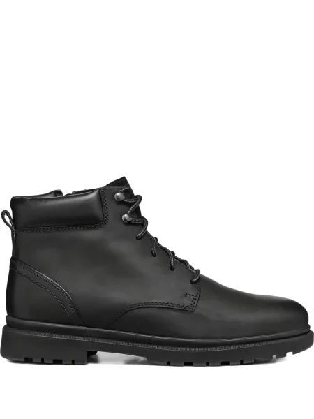 Botine Geox cu șireturi din dantelă negru