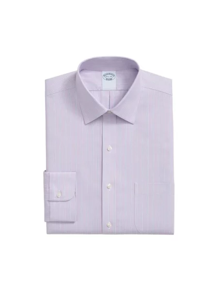 Koszula Brooks Brothers z twillu fioletowa