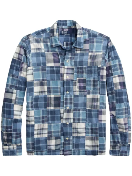 Keprová pruhovaná kšiltovka Polo Ralph Lauren s potiskem modrá