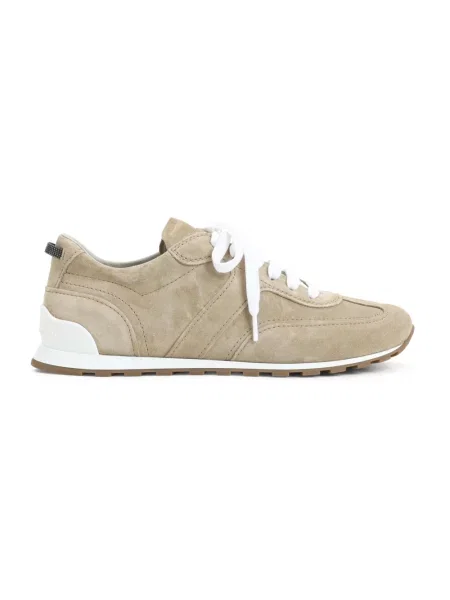 Sneakersy Brunello Cucinelli zamszowe beżowe