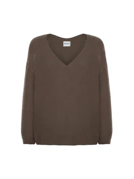 Sweter Americandreams wełniany brązowy