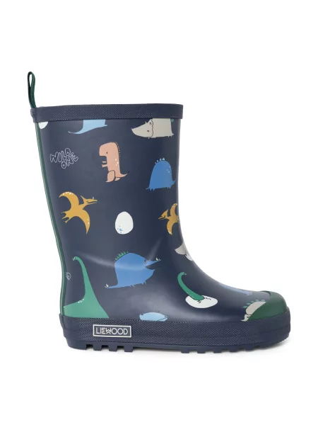 Liewood Cizme de cauciuc bleumarin / galben muștar / verde alb