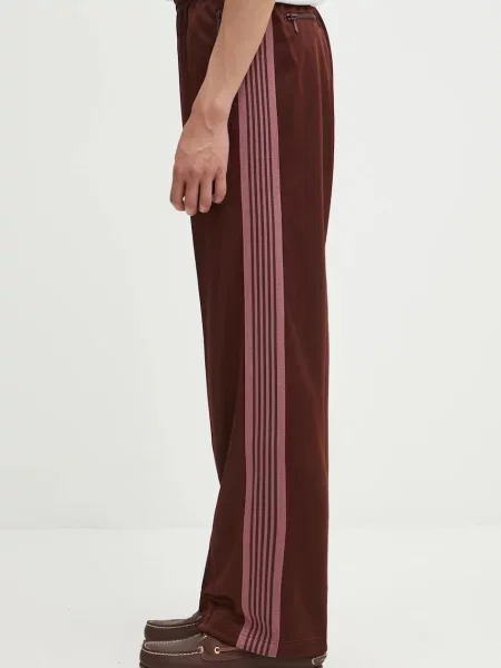 Tepláky Needles Track Pant hnědá