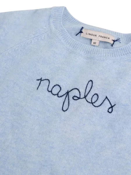 Džemper Lingua Franca s vezom plava