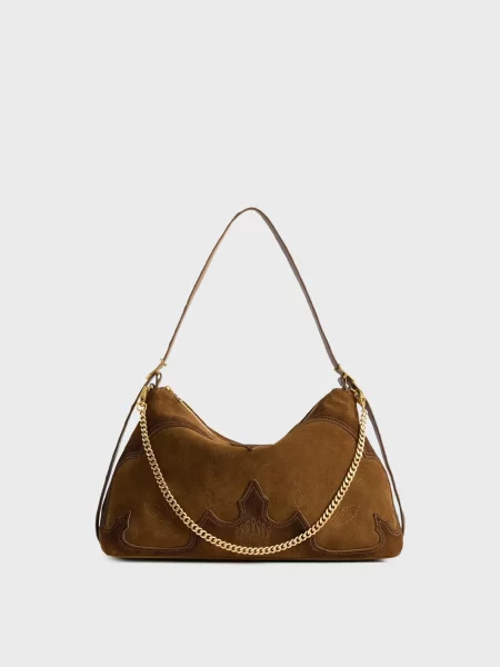 Замшева сумка Zadig&voltaire коричнева