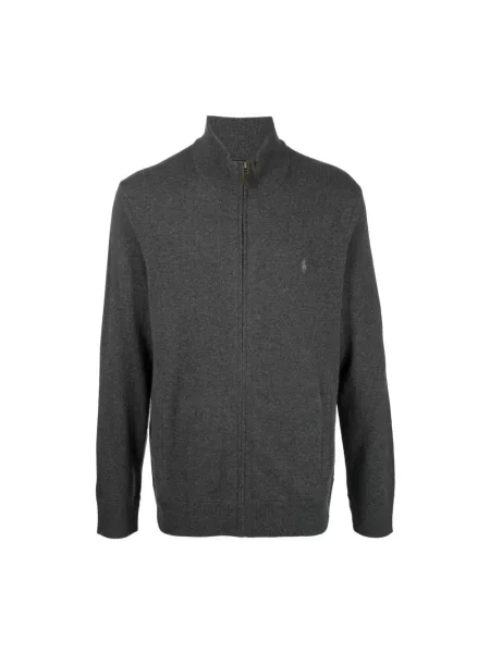 Kardigan Polo Ralph Lauren wełniany szary